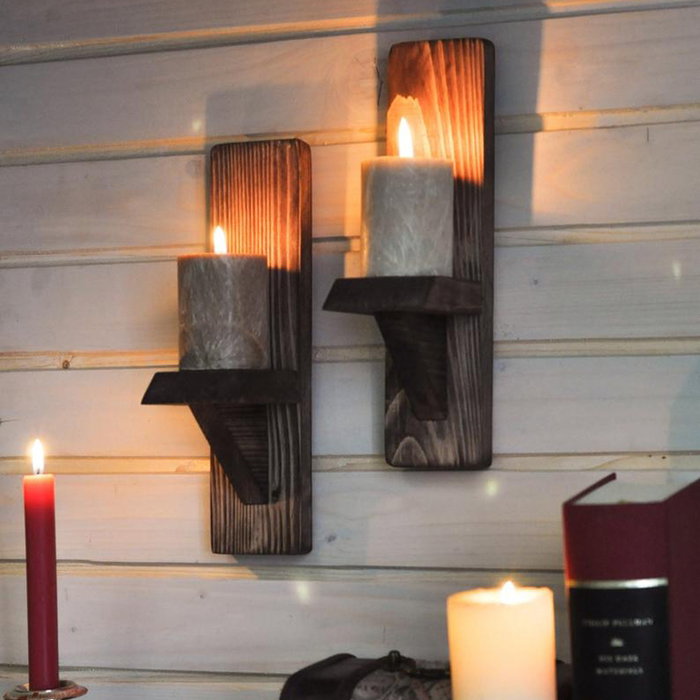 Hanah Home Raf248 Estantería de Pared de Madera de Abeto, Nogal (2 piezas) Hanah Home Raf248 Estantería de Pared de Madera de Abeto, Nogal (2 piezas)
